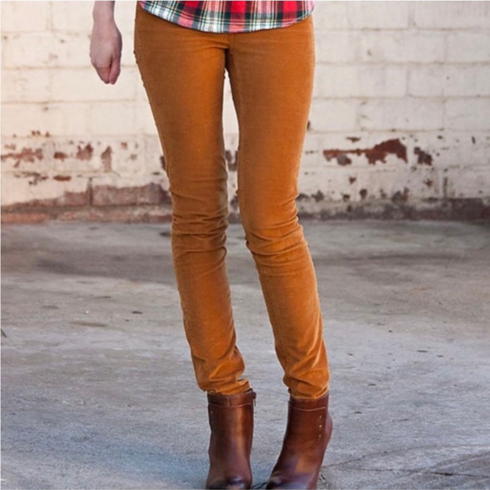 Yellow Madewell Skinny Corduroy Pants Size 27